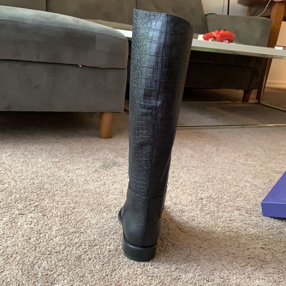 Stuart Weitzman Equine Nero Soft Croco 7 Womens - Picture 8 of 8